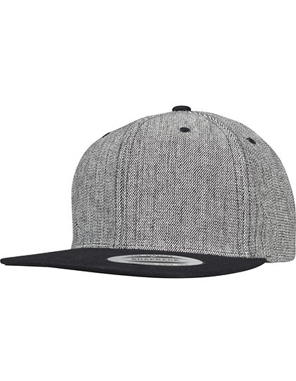 Melange Solid Snapback - Black Melange / Black