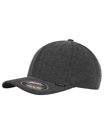 Heringbone Melange Flexfit - Black / Heather Grey