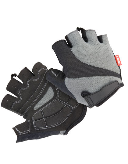 Unisex Bikewear Short Gloves - Grey / Black