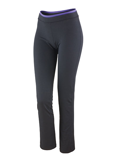 Women´s Fitness Trousers - Black / Lavender