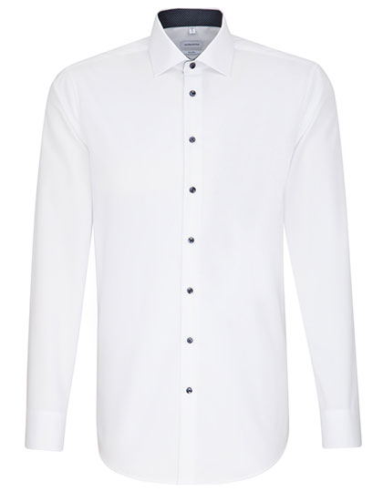 Men´s Shirt Poplin Shaped Fit Long Sleeve - White
