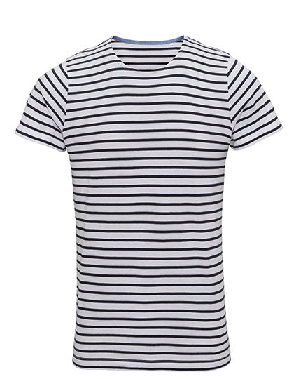 Men´s Marinière Coastal Short Sleeve Tee - White-Navy