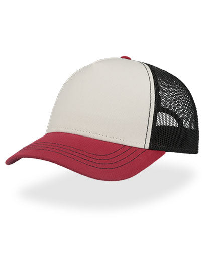 Rapper Canvas Cap Recycled - White / Burgundy / Black