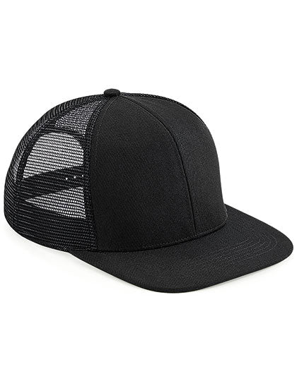 Original Flat Peak 6 Panel Trucker Cap - Black