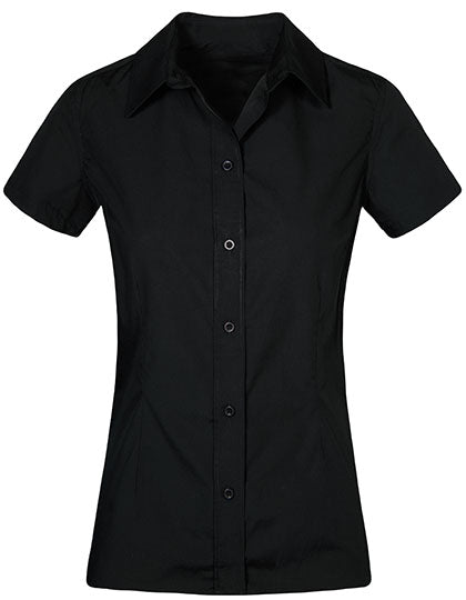 Women´s Poplin Shirt Short Sleeve - Black