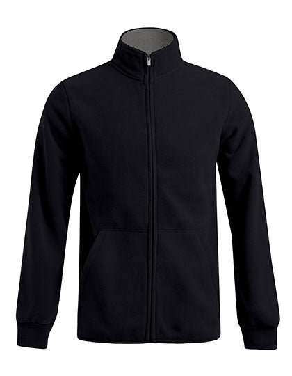 Men´s Double Fleece Jacket - Black / Light Grey (Solid)