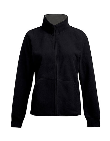 Women´s Double Fleece Jacket - Black / Light Grey (Solid)