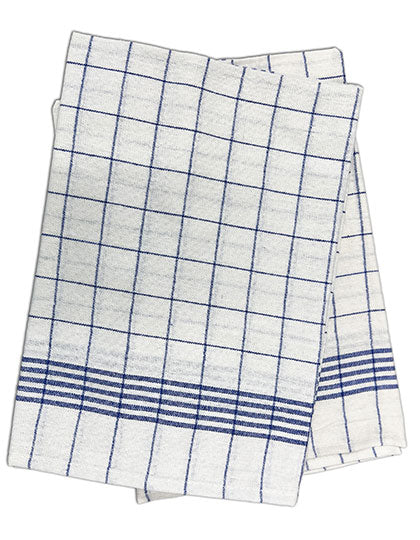 Geschirrtücher, kariert (10er Pack) - White-Blue Checked