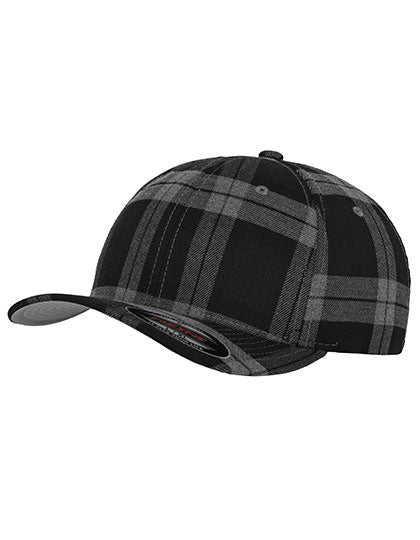 Flexfit Tartan Plaid Cap - Black / Grey