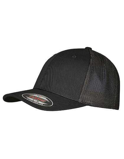 Flexfit Trucker Recycled Mesh Cap - Black
