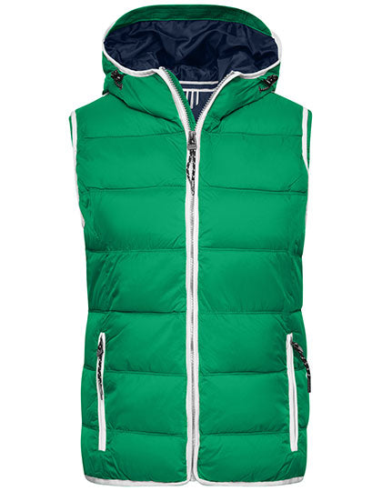 Ladies´ Maritime Vest - Irish Green / White