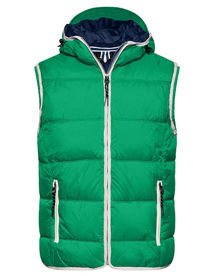 Men´s Maritime Vest - Irish Green / White