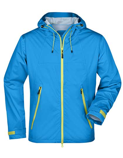 Men´s Outdoor Jacket - Aqua / Acid Yellow