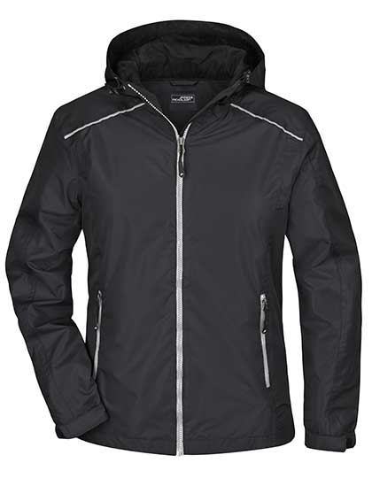 Ladies´ Rain Jacket - Black / Silver (Solid)