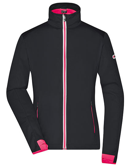 Ladies´ Sports Softshell Jacket - Black / Light Red