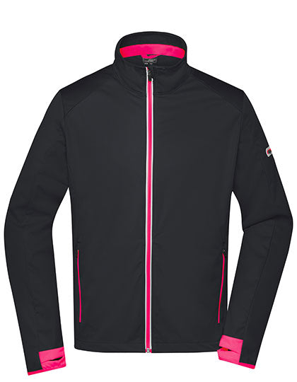 Men´s Sports Softshell Jacket - Black / Light Red