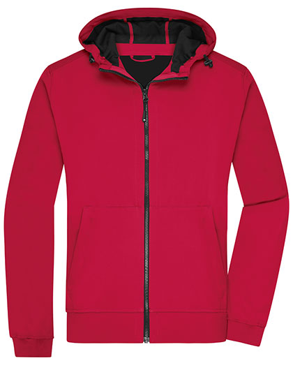 Men´s Hooded Softshell Jacket - Red / Black