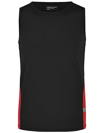 Men´s Running Tank - Black / Red