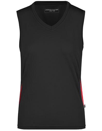 Ladies´ Running Tank - Black / Red