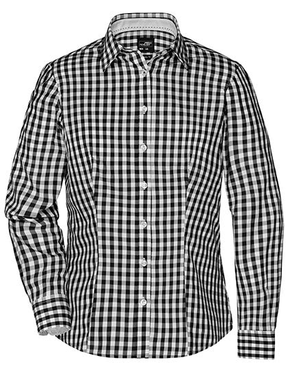 Ladies´ Checked Blouse - Black / White