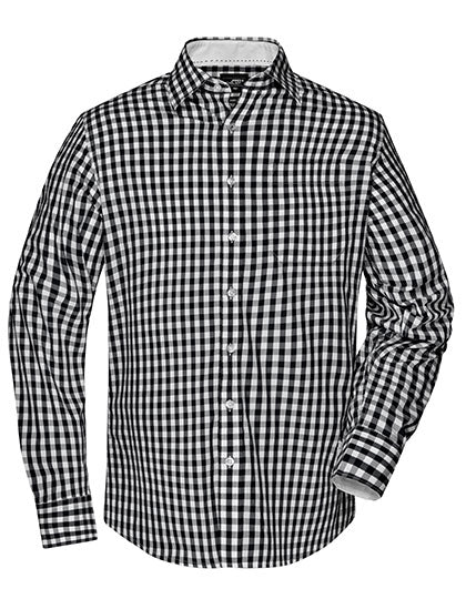 Men´s Checked Shirt - Black / White