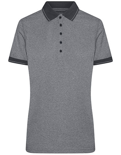 Ladies´ Heather Polo - Black Melange / Black