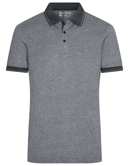 Men´s Heather Polo - Black Melange / Black