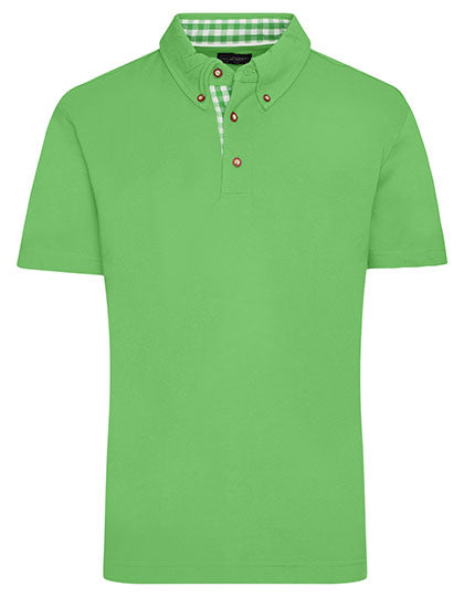 Men´s Traditional Polo - Lime Green / White