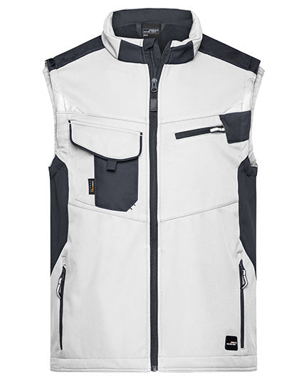 Workwear Softshell Vest -STRONG- - White / Carbon
