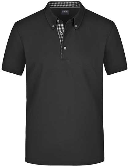 Men´s Plain Polo - Black / White