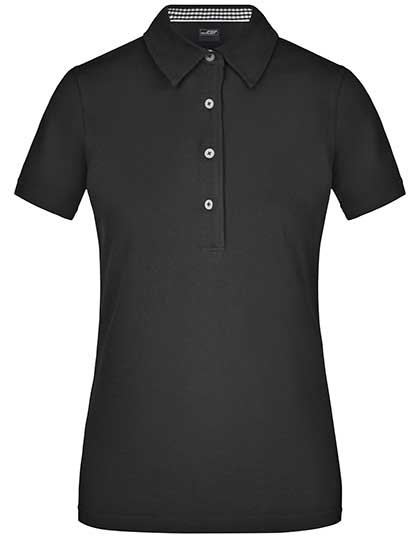 Ladies´ Plain Polo - Black / White