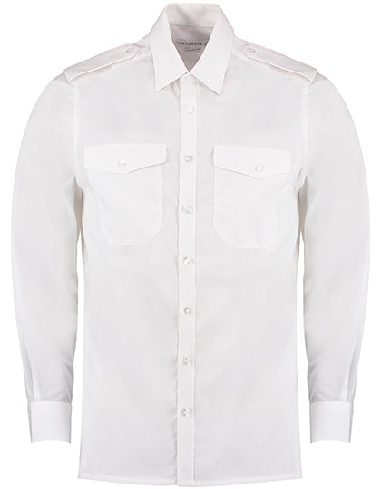 Men´s Tailored Fit Pilot Shirt Long Sleeve - White