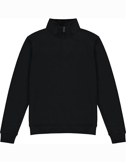 Regular Fit 1/4 Zip Sweatshirt - Black