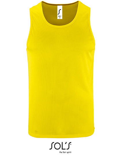 Men´s Sports Tank Top Sporty - Neon Yellow