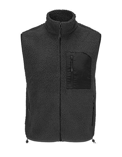 Unisex Sherpa Bodywarmer Fury - Carbon Grey / Black