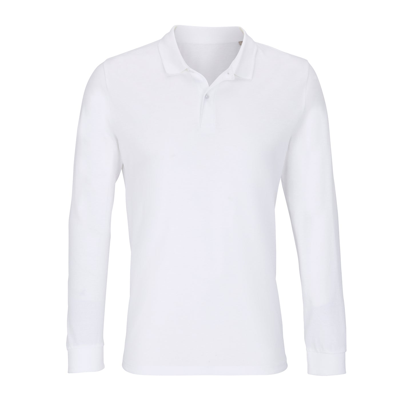 Unisex Long Sleeve Polo Shirt Planet - White