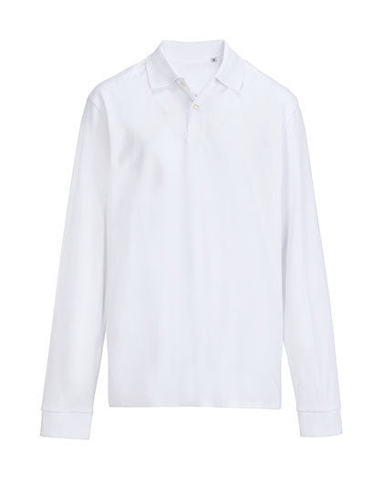 Unisex Pacific Polo Shirt Longsleeve - White