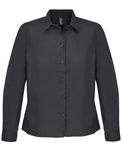 Women´s Poplin Shirt Long Sleeve Bailey - Black