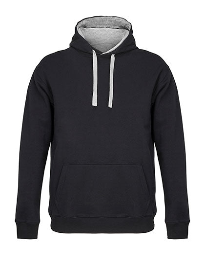 Unisex Hooded Sweatshirt Cameron - Black / Grey Melange