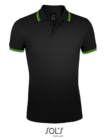 Men´s Polo Shirt Pasadena - Black / Lime