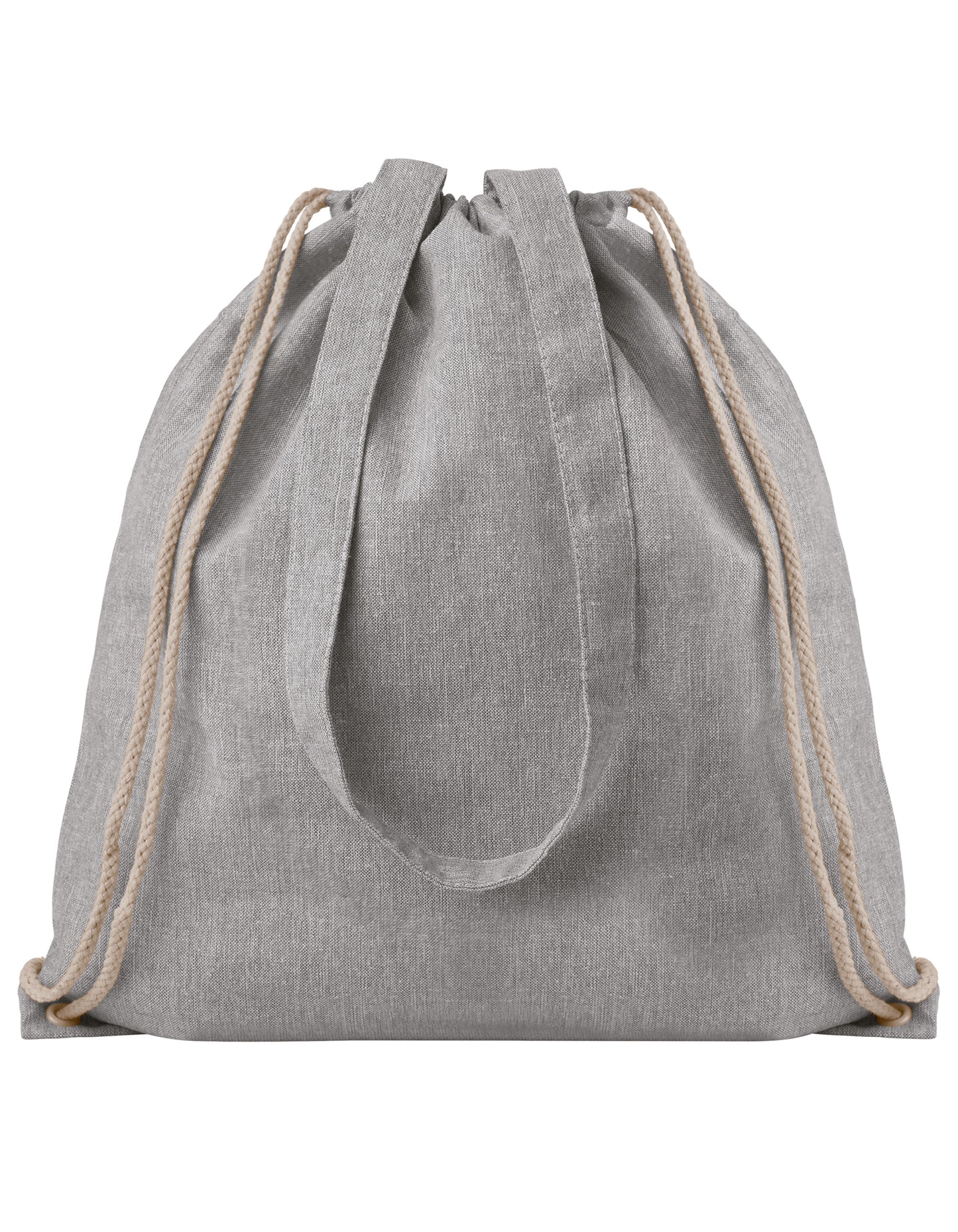 Drawstring Backpack With Handles Atlanta - Grey Melange