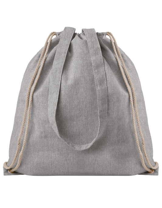 Drawstring Backpack With Handles Atlanta - Grey Melange