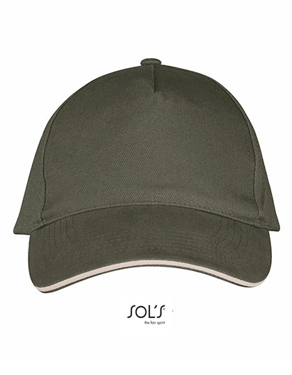 Five Panels Cap Long Beach - Army / Beige