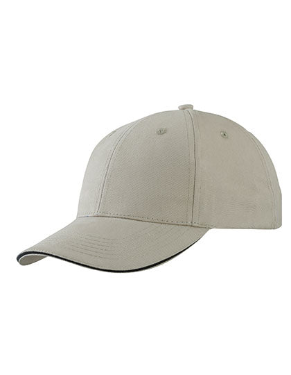 Light Brushed Sandwich Cap - Beige / Black