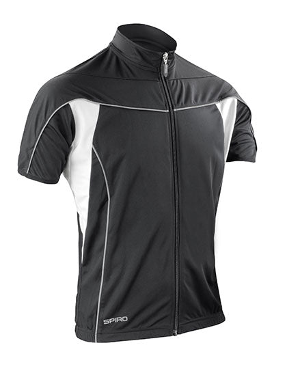 Men´s Bikewear Full Zip Performance Top - Black / White