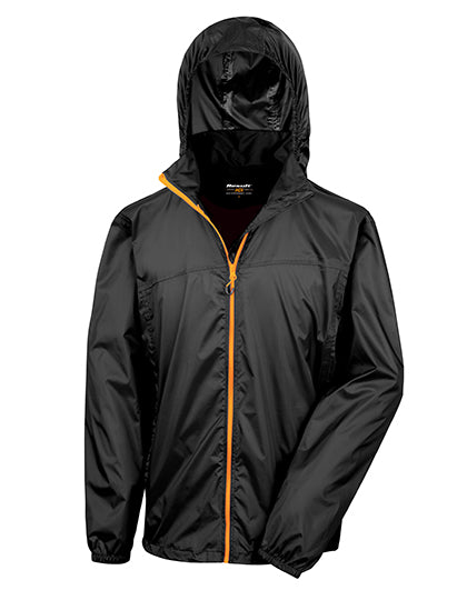 Urban HDi Quest Lightweight Stowable Jacket - Black / Orange