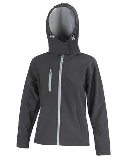 Women´s TX Performance Hooded Soft Shell Jacket - Black / Grey
