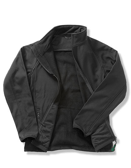 Men's Printable Softshell Jacket with Recycled Fleece Inner - Black