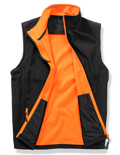 Men's Printable Softshell Bodywarmer with Recycled Fleece Inner