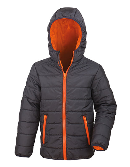 Youth Soft Padded Jacket - Black / Orange